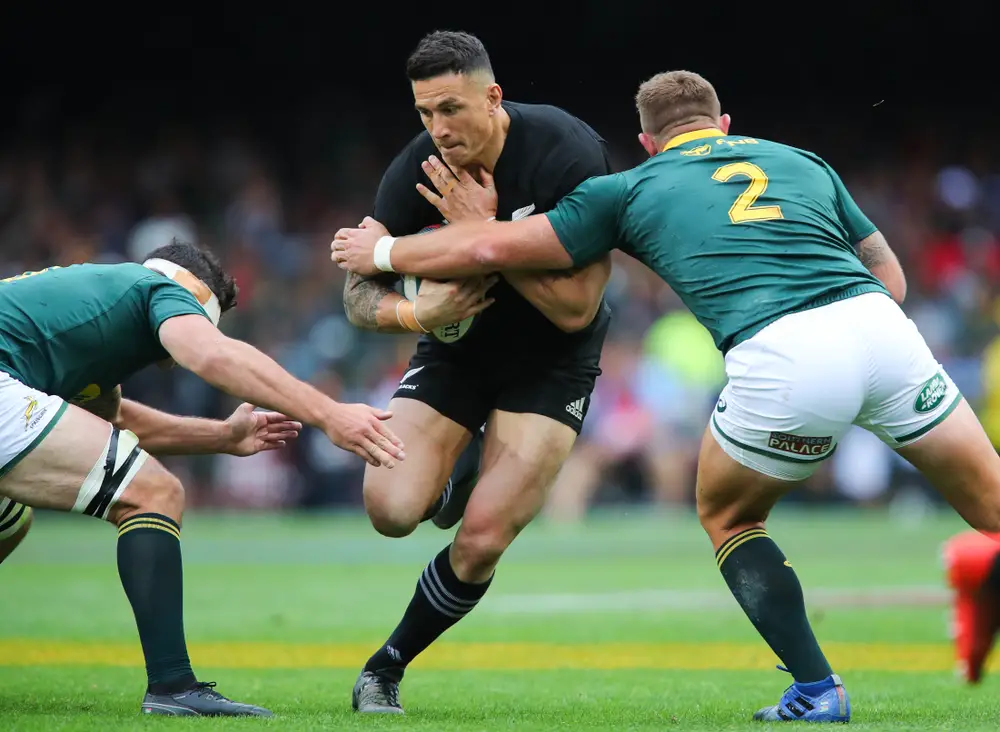 Sonny Bill Williams carries the ball for the All Blacks